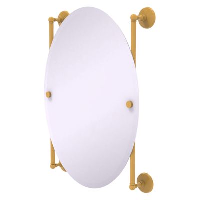 Allied Brass MC-27-91-SGL Monte Carlo Collection Oval Frameless Rail Mounted Mirror, Spanish Gold