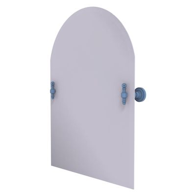 Allied Brass RD-94-FTB Frameless Arched Top Tilt Mirror with Beveled Edge, Flat Troll Blue