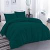 Rich Home 3 Piece Cotton Duvet Cover Super King 120 x120 Teal Solid Duvet Cover Set Zipper & Closure view 1