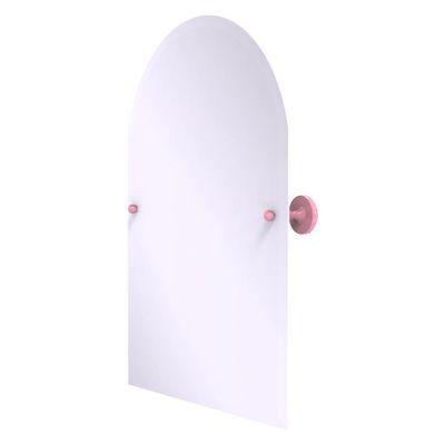 Allied Brass SL-94-PNK Shadwell Collection Frameless Arched Top Tilt Mirror with Beveled Edge, Pink