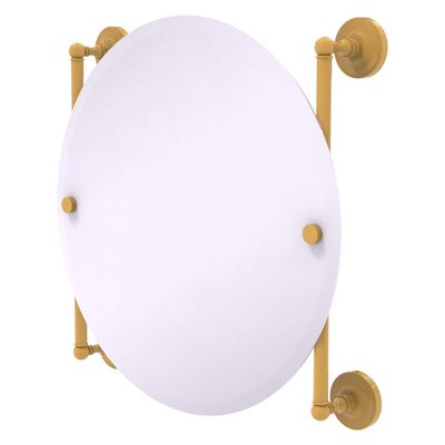 Allied Brass PR-27-90-SGL Prestige Regal Collection Round Frameless Rail Mounted Mirror, Spanish Gold