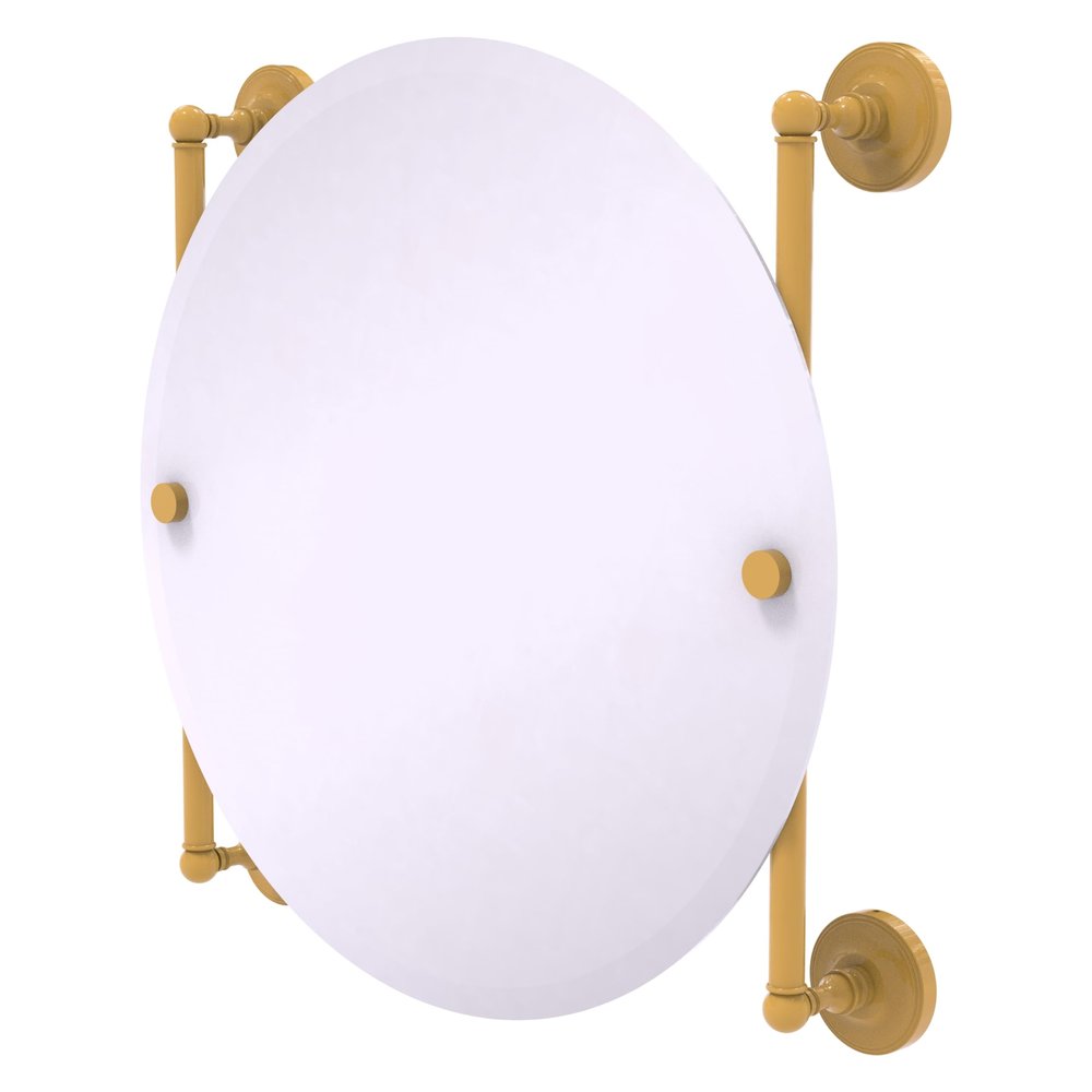 Allied Brass PR-27-90-SGL Prestige Regal Collection Round Frameless Rail Mounted Mirror, Spanish Gold