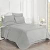 AHJ Beddings Luxurious 1000 Thread Count Emperor/Wyoming King Size 8 Piece Bed in a Bag (500GSM Fiber Fill Comforter, 28" Deep Pocket Sheet Set and Bed Skirt) 100% Egyptian Cotton - Silver Grey Solid view 2