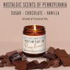 Pennsylvania Gifts, Pennsylvania Decor for Home - 'There's No Place Like Pennsylvania Candle, w/Aroma of The Chocolate Factory I Pennsylvania Souvenirs State Gifts I 9oz Jar, 50Hr Burn, USA Made view 2