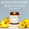 Kansas Gifts, Kansas Decor for Home - 'There's No Place Like Kansas Candle, w/Sunflower Fields & Fresh Air I Kansas Souvenirs I Kansas State Gifts I 9oz Jar, 50Hr Burn, USA Made view 2