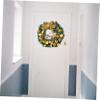 Amosfun 1pc Xmas Wreath Decoration Artificial Garland for Home Party Holiday Decor Cloth Material No Care Needed for Use view 2