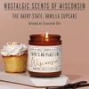 Wisconsin Gifts, Wisconsin Decor for Home - 'There's No Place Like Wisconsin Candle, w/Vanilla & Buttery Icing I Wisconsin Souvenirs I Wisconsin State Gifts I 9oz Jar, 50Hr Burn, USA Made view 2
