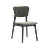 Armen Living Kalia 5 Piece Wood Dining Set in Gray Finish with Gray Fabric view 3