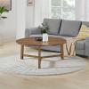 Alaterre Furniture Coffee Table and End Table 2 Piece Living Room Set - 44-Inch and 20-Inch Newbury Collection Living Room Tables (Pecan Finish) view 2