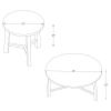Alaterre Furniture Coffee Table and End Table 2 Piece Living Room Set - 44-Inch and 20-Inch Newbury Collection Living Room Tables (Pecan Finish) view 3