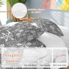 Debedcor Grey Christmas Snowflake Duvet Cover Full Size, White Winter Snowflake Xmas Comforter Cover with Zipper Closure, 3 Piece Bedding Sets 1 Duvet Cover 86x86 Inches and 2 Pillow Shams view 4
