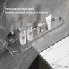 BAHELS Shower Caddy Gray Acrylic Bathroom Shelf, No Drilling Wall Mounted Bathtub Organizer, Bathroom Shelf with Towel Holder Bathroom Organizer (Size : Single Layer 40cm) view 3