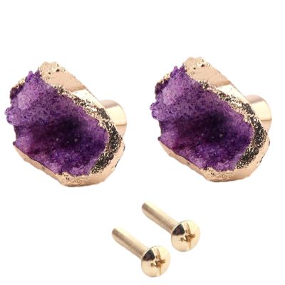 DubMag Cabinet Knobs with,Crystal Glass Door Drawer Knobs,Door Knobs for Interior Doors 6 Pack Brass Knob Natural Crystal Dental Cabinet Door Furniture Drawer Single Hole Handle Blue (Color : Purple)