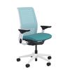 Steelcase Think Office Chair - Ergonomic Work Chair - Lumbar Support - 4D Arms - Seagull Frame with 3D Knit Back - Lagoon Fabric with Wheels for Carpet Flooring view 1
