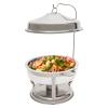 Fichiouy 9L Stainless Steel Chafing Dish Buffet Set, Round Buffet Chafer Servers and Food Warmers with Top Lid,Warming Trays for Wedding,Birthday,Pool Party (Silver) view 1