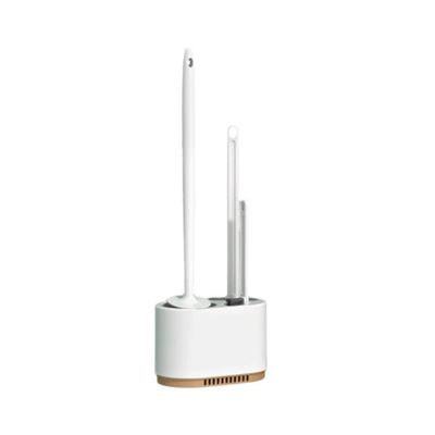 PEKJI Modern All-in-one Toilet Brush Wall-Mounted Floor-Standing Dual-Purpose Toilet Brush and Holder Deep Cleaning Toilet Bowl Brush Easy to Clean