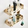 BAHELS Shower Caddy Shower Caddy Shelf Organizer Rack, Bathroom Shelf, 304 Stainless Steel Storage Rack Bathroom Organizer (Size : Golden 2 layer) view 2