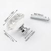 Cabinet Knobs with,Crystal Glass Door Drawer Knobs,Wardrobe Handles10 Pack Crystal Handle Drawer Cabinet Door Wardrobe Small Handle Transparent Crystal Glass Knob 30mm Red ( Color : 30mm Silver ) view 2