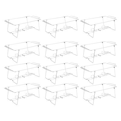 Silencear 12 Pack Buffet Stand Wire Racks, Foldable Chafing Wire Chafing Wire Rack Full Size Buffet Wire Frame Kit for Dish Serving Trays for Home Party, Restaurant, Event Catering Supplies