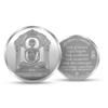 CELESTE 100% Pure Solid Silver Lord Mahavir Jain 24 Tirthankar with Namokar Mahamantra on Back Side view 4