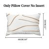 Boho Geometric Light Brown and Light Gray Pillow Covers 12x18in Farmhouse Linen Cushion Covers Outdoor for Couch Chair Home Decor for Family Friends view 2