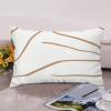 Boho Geometric Light Brown and Light Gray Pillow Covers 12x18in Farmhouse Linen Cushion Covers Outdoor for Couch Chair Home Decor for Family Friends view 4