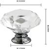 DubMag Cabinet Knobs with,Crystal Glass Door Drawer Knobs,Handle Drawer Knobs 4Pcs Crystal Handle Single Hole Transparent Door Handle Wardrobe Drawer Shoe Cabinet Diamond Small Handle view 2