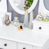 FEELIN Makeup Vanity Dressing Table with Mirror Five Drawer Single Stool Girl Modern Bedroom Vanity Table Home Decoration Bedroom Furniture Vanities for Makeup view 4