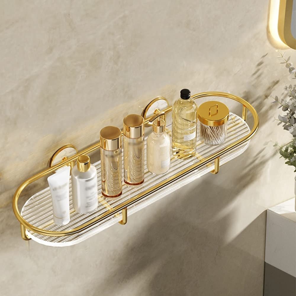 BAHELS Shower Caddy Punch-free Bathroom Shelf, Bathroom Sink Acrylic Toilet Towel Storage, Shower Caddy Shelf Organizer Rack Bathroom Organizer (Size : 40cm)