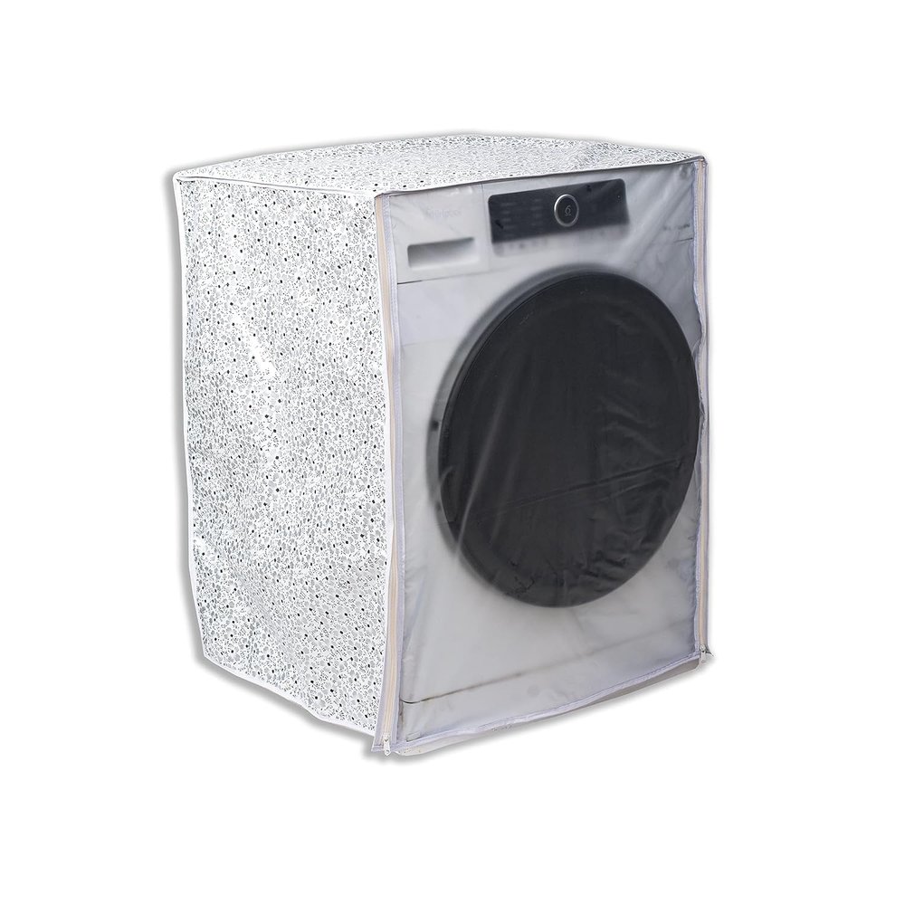"Front Load Washing Machine Cover for IFB 5.5 Kg 6 Kg & 6.5 Kg (50cmsX63cmsX81cms_White,Grey) Pack of : 1 Washing Machine Cover"
