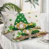 BOBOWUNY St. Patrick's Day Pillow Covers King Size 2 Pack, Soft Bed Throw Pillowcases Breathable Cooling Long Lumbar Body Pillow Sham Cover for Bed Sofa 20x36 Green Lucky Clover Golden Gnomes view 2