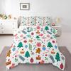 Erosebridal Xmas Comforter Set Twin Size Santa Claus Gifts Bedding Sets for Girls Boys Kids Merry Christmas Themed Bedding Comforter Sets Happy New Year Duvet Insert Winter Themed Quilt 2 Piece view 1