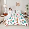 Erosebridal Xmas Comforter Set Twin Size Santa Claus Gifts Bedding Sets for Girls Boys Kids Merry Christmas Themed Bedding Comforter Sets Happy New Year Duvet Insert Winter Themed Quilt 2 Piece view 2