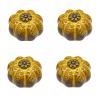 retro knobsbrass handles Handle Drawer Knobs 4 Pack Drawer Cabinet Door Handle Leopard Print Pumpkin Knob Cabinet Wardrobe Single Hole Retro Handle Green Ancient-Leopard Green ( Color : Qingguleopar view 1