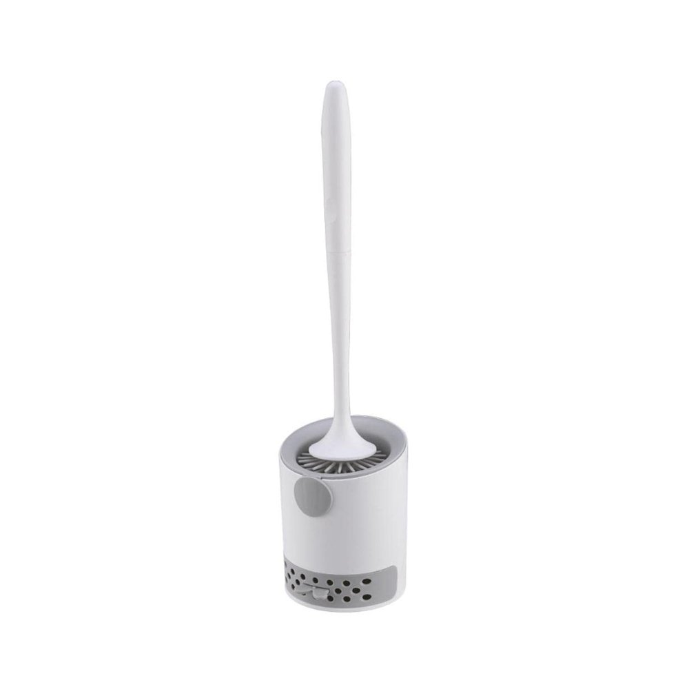 PEKJI Modern Wall-Mounted Toilet Brush with Silicone Bristles Toilet Brush and Holder Floor-Mounted Dual-Purpose Toilet Bowl Brush Easy to Clean