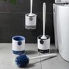 PEKJI Modern Wall-Mounted Toilet Brush with Silicone Bristles Toilet Brush and Holder Floor-Mounted Dual-Purpose Toilet Bowl Brush Easy to Clean view 4