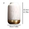 Vase Simple Modern Vase Decoration Living Room Porch Creative Table Decorative Vase Light and Luxurious Ceramic Vase Flower Vase (Size : B) view 2