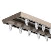 ELZEM Ceiling Curtain Double Track (2ft-20ft/70cm-600cm) Ceiling Mounted Heavy-Duty Curtain Rail for Privacy Living Room Bedroom Drop Ceiling Shower (Color : B-Champagne, Size : 125cm) view 1
