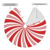 Red and White Candy Swirl Stripe Striped Mint Sugar Candy Cane Themed 36 Inch Christmas Tree Skirt Round Winter Snow Suitable for Christmas Xmas Halloween Holiday Party Decor Decoration Occasion view 3