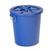 PBENO Outdoor Ttrash Can Outdoor Trash Can Round Trash Can Plastic Sanitation Trash Can with Lid Garbage Recycling Trash Can Storage Barrel Commercial Trash Can view 1