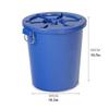 PBENO Outdoor Ttrash Can Outdoor Trash Can Round Trash Can Plastic Sanitation Trash Can with Lid Garbage Recycling Trash Can Storage Barrel Commercial Trash Can view 2