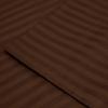 100% Cotton RV Short King - 70 x 80 Sheets - 400 Thread Count Sateen Luxury Bedding, Extra Soft & Cooling Sheet Set (Chocolate Stripe)- Deep Pocket Sheets for RV Short King - 70 x 80 Size Bed view 1