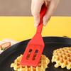 2 PackKunovo Small Spatula for Nonstick Cookware Mini Spatulas for kitchen Use,Heat-Resistant Silicone Thin Spatula Cooking Baking (Black-R) view 4