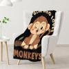Monkey Blanket for Monkey Lovers - 40x50 Inches Crib Size - Soft Fuzzy Cozy Blanket Gift - Black Cute Throw Blanket for Couch, Chair, Office view 2