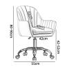 Desk Chair Accent Vanity Armchair Velvet Ergonomic Computer Adjustable Height Home Office Swivel Chair Rolling Executive Task Chairs,Purple view 2