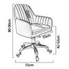 360 Degree Swivel Ergonomic Office Chair Desk Chair Mid Back Vanity Swivel Task Chair with Armrest Lumbar Support,Yellow view 2