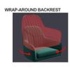 360 Degree Swivel Ergonomic Office Chair Desk Chair Mid Back Vanity Swivel Task Chair with Armrest Lumbar Support,Yellow view 4
