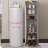 Spinning Shoe Rack, 360-degree Rotating Shoe Cabinet, Modern Cylinder Metal Shoe Cabinet, Vertical Round Shoe Rack, Shoe Storage Shelf, For Bedroom Hallway Living Room ( Size : 32*120CM/12.5*47in ) view 4