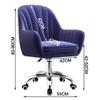 Guyifuny Modern Swivel Chair with High Density Sponge Cushion, Office Desk Chair Upholstered Home Office Desk Chairs Swivel Task Chair for Small Space, Living Room,Purple view 3
