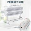 AUSTUFF 3 in 1 Plastic Wrap Dispenser with CutterMagnetic Aluminum Foil and Adhesive Film Organizer, Wall Mount Kitchen Wrap Organizer, Cling Wrap Dispenser with Paper Towel Holder and Cutter view 2